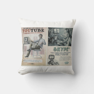 Throw Pillow Social Media Kissen