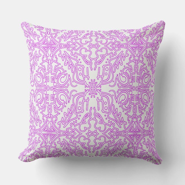 Throw Pillow Soft Pink Dream Mandala pattern Kissen (Vorderseite)