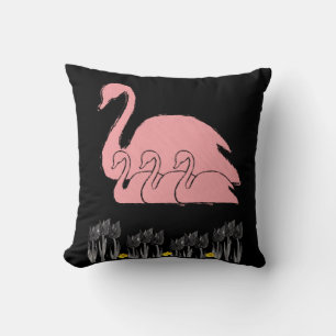Throw Pillow Swan Kissen