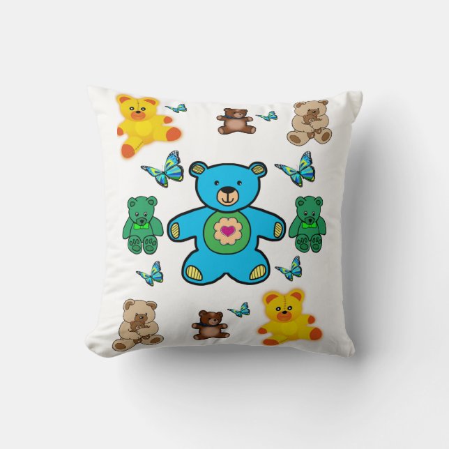 Throw Pillow Teddy Bear Kissen (Vorderseite)