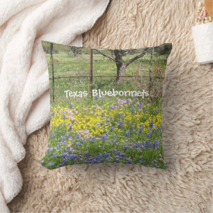 Throw Pillow Texas Bluebonnets Wildblumen Kissen