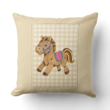 Throw Pillow Toy Pferd