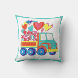 Throw Pillow Truck Herz Kissen
