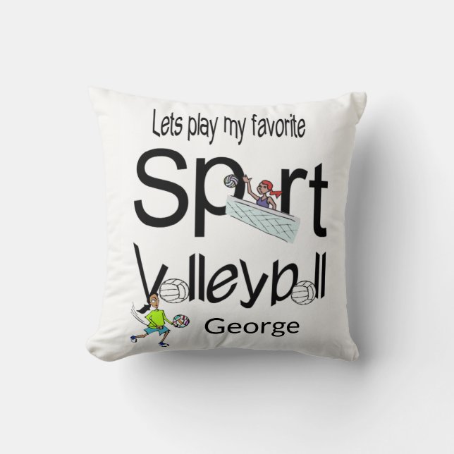 Throw Pillow Volleyball Sports Kissen (Vorderseite)