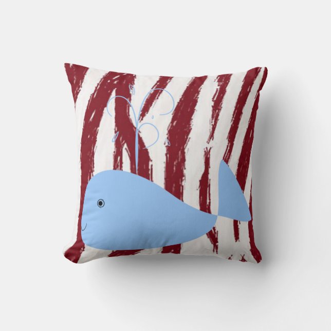 Throw Pillow Whale Kissen (Vorderseite)