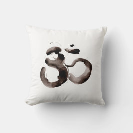 Throw pillow with Om motif Kissen