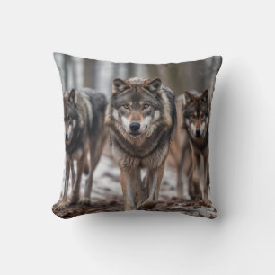 Throw Pillow Wolves Kissen