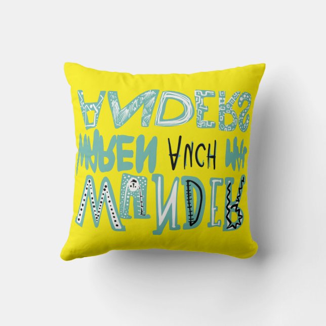 Throw Pillow Wunder waren auch mal anders deutsch Kissen (Rückseite)