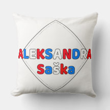 Throw Pillows Serbischer Name Aleksandra latin
