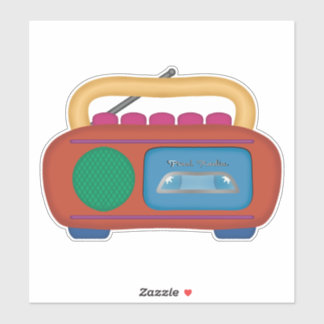 Throwback der 90er Jahre - Pixel Radio Cassette Pl Aufkleber