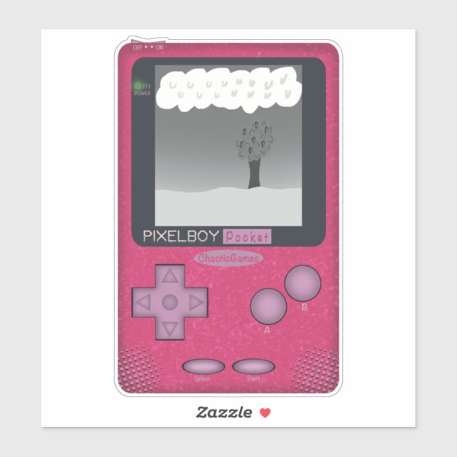 Throwback der 90er Jahre - PixelBoyPocket-Spieleko Aufkleber (Blatt)