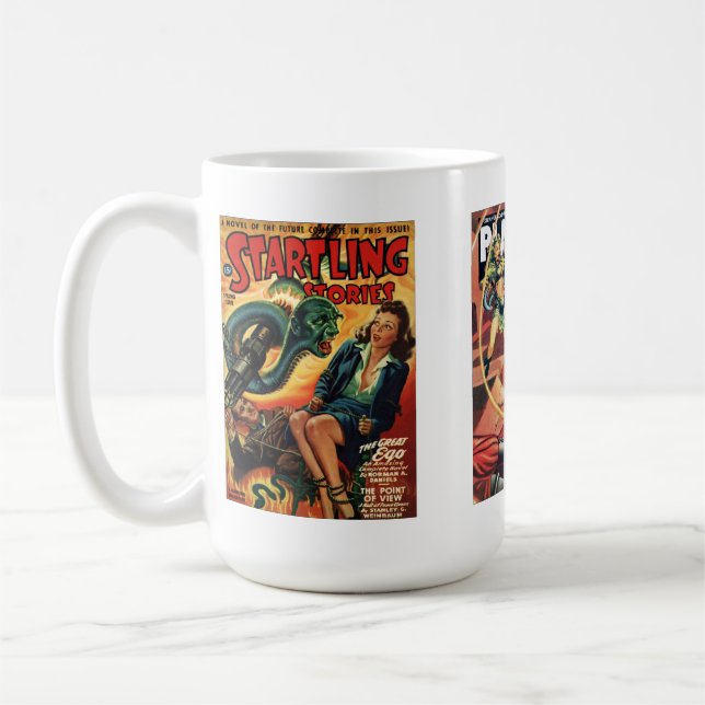 Throwback Space-Außerirdischen Retro Populärkultur Kaffeetasse (Links)