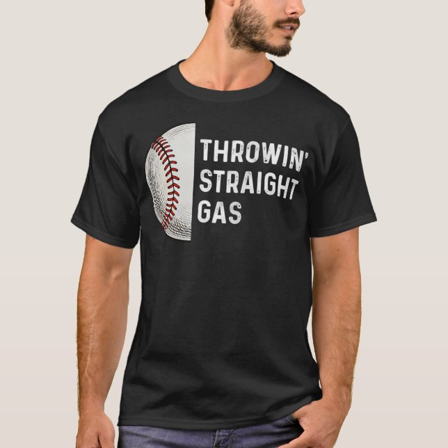 Throwing Straight Gas Baseball Pitcher Pitching Cl T-Shirt (Vorderseite)