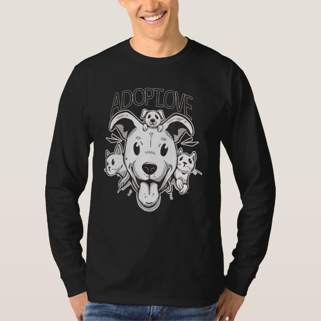 Thrown Together Animal  Dog  Cat T-Shirt (Vorderseite)