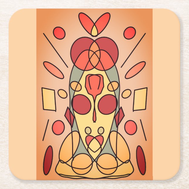 Throwpillows Rechteckiger Pappuntersetzer (Vorderseite)