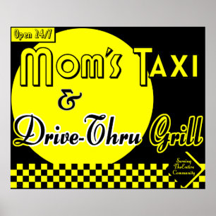 Thru Grill Retro Küche Mama Art Poster