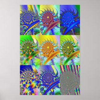 Thru Space wirbeln Poster