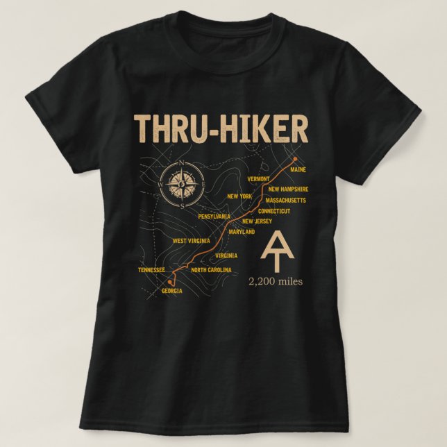 Thruh Hiker Appalachian Trail Hiking  T-Shirt (Design vorne)