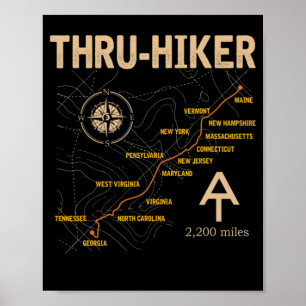 Thruh Hiker Appalachian Trail Wandern Poster