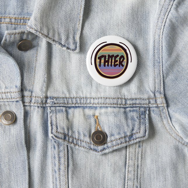 THTER Pronoun Rainbow Circle Pride Button (Beispiel)