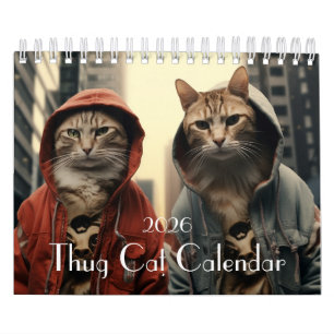 Thug Cat Calendar, Gangster Cat Calendar, Cat Kalender