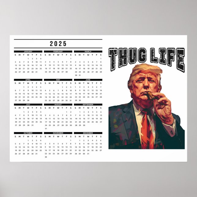 Thug Life 2025-Kalender Poster (Vorne)
