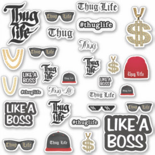 Thug Life Aufkleber ohne Urheberrecht