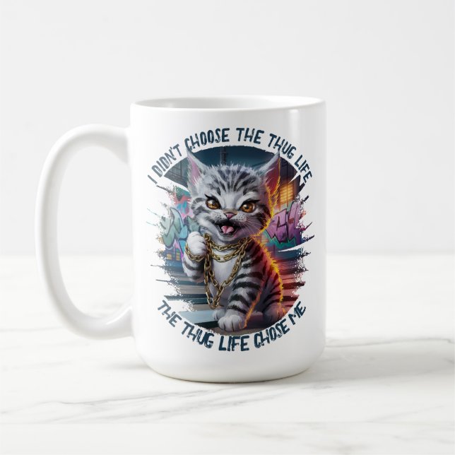 Thug Life Kitten Kaffeetasse (Links)