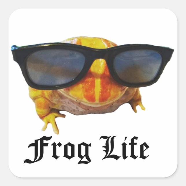 Thug Life Lemon Quadratischer Aufkleber (Vorderseite)