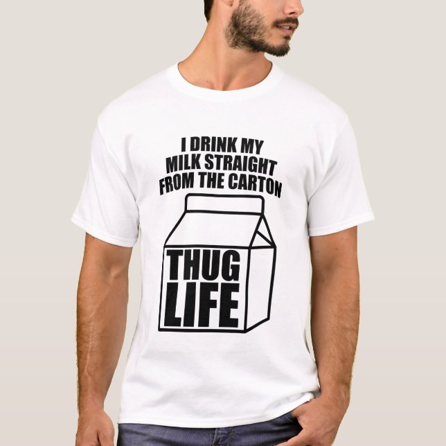Thug Life Milk Carton T-Shirt (Vorderseite)