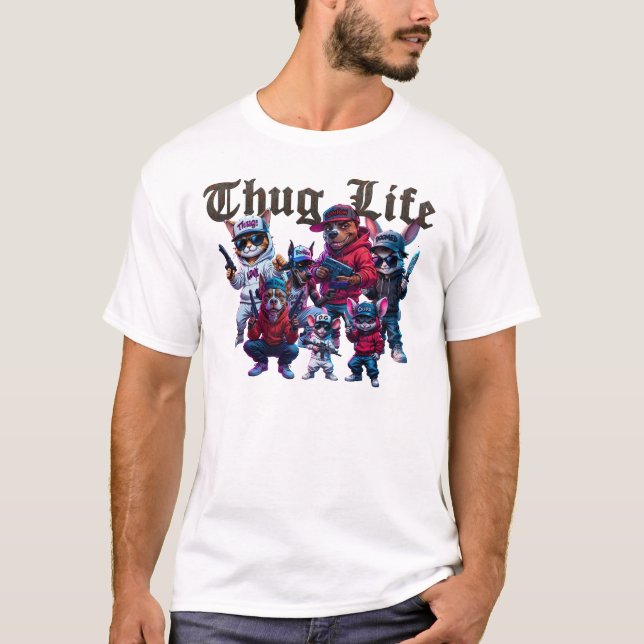 Thug Life Pets T-Shirt (Vorderseite)