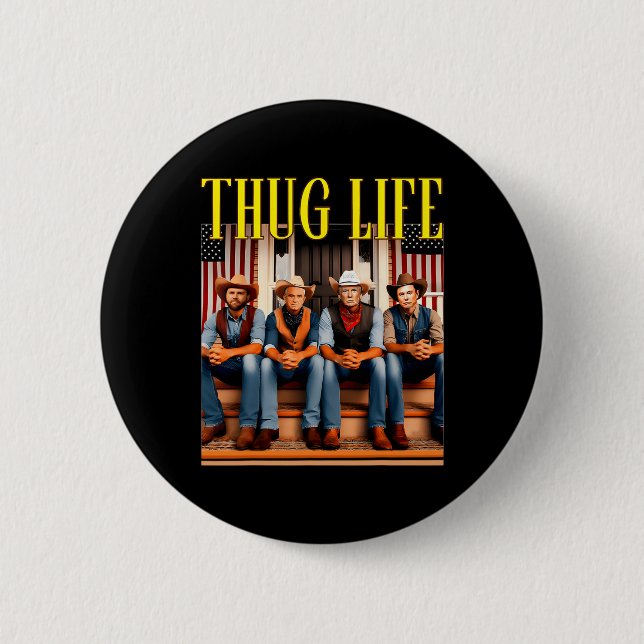 Thug Life Trump Vance Kennedy Elon Button (Vorderseite)