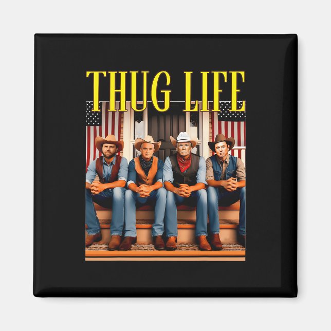Thug Life Trump Vance Kennedy Elon Magnet (Vorne)