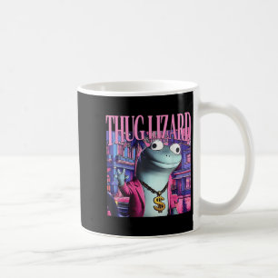 Thug Lizard Funny Weirdcore Animal Lizard L Kaffeetasse