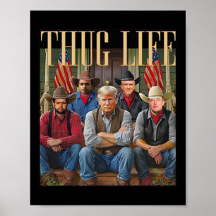 Thug Trump Vance Kennedy Elon für Life Graphic Poster