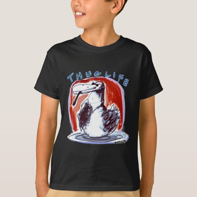Thuglife-coole Ente T-Shirt (Vorderseite)