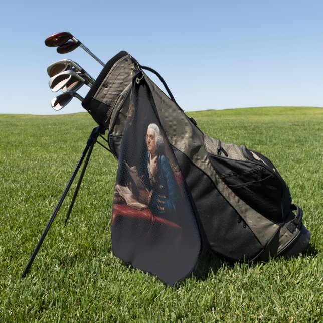 Thumb Portrait, Benjamin Franklin Gründungsvater Golfhandtuch (Gras)