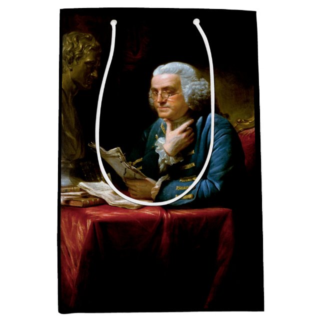 Thumb Portrait, Benjamin Franklin Gründungsvater Mittlere Geschenktüte (Vorderseite)