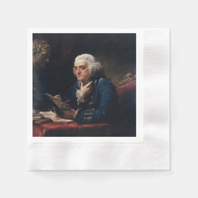 Thumb Portrait, Benjamin Franklin Gründungsvater Serviette (Vorderseite)