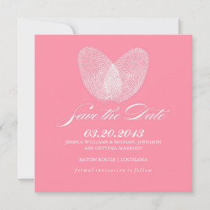 Thumb Print Heart   Save The Date