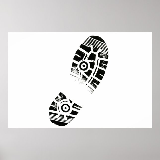 Thumb Prints Foot Art Shoe Sole Poster (Vorne)