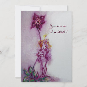 THUMBELINA 2,lila silberrot Einladung