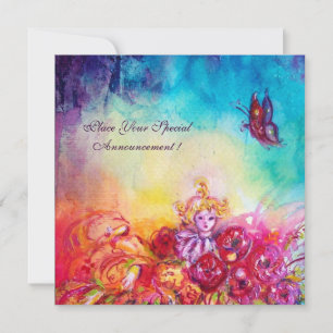 THUMBELINA, BLUME BASKET UND SCHALTFLÄCHE ANKÜNDIGUNG