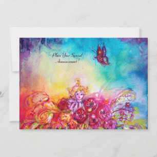 THUMBELINA, BLUME BASKET UND SCHALTFLÄCHE EINLADUNG