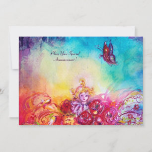 THUMBELINA, BLUME BASKET UND SCHALTFLÄCHE EINLADUNG