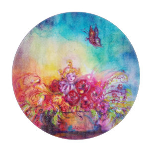 THUMBELINA,BLUME BASKET UND SCHALTFLÄCHE SCHNEIDEBRETT