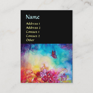 THUMBELINA, BLUME BASKET UND SCHALTFLÄCHE VISITENKARTE