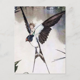 Thumbelina by W Heath Robinson Postkarte