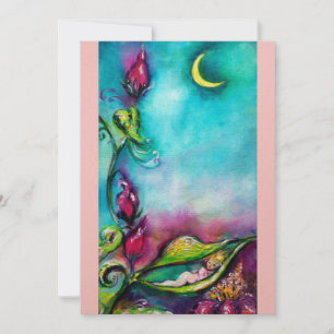 THUMBELINA Rosa Rot Gold Metall Ankündigung