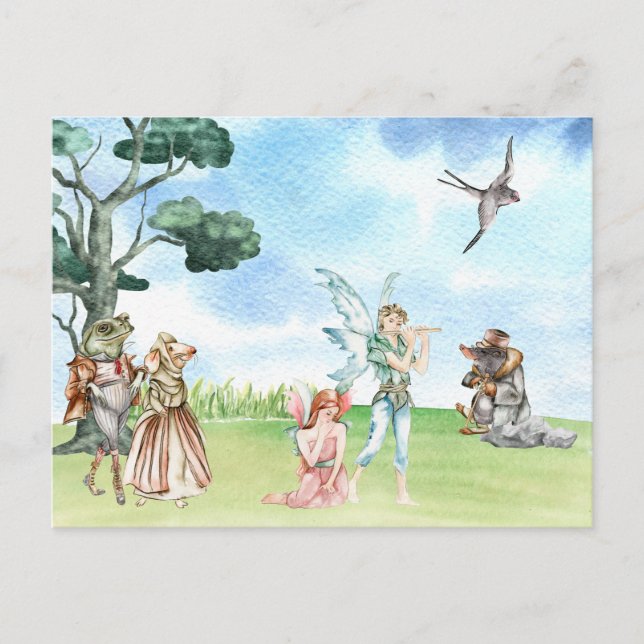 Thumbelina und Prince Fairy Tale Postkarte (Vorderseite)